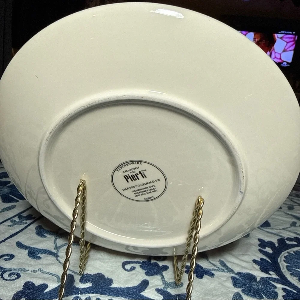 Pier 1 Harvest Garden Salad Plate Excellent Condition Fall Pumpkin Patch Fall 9”